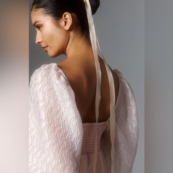 COPY - Anthropologie Textured Puff-Sleeve Dress - Picture 5 of 8